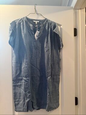 Splendid Light Wash Denim Shift Dress